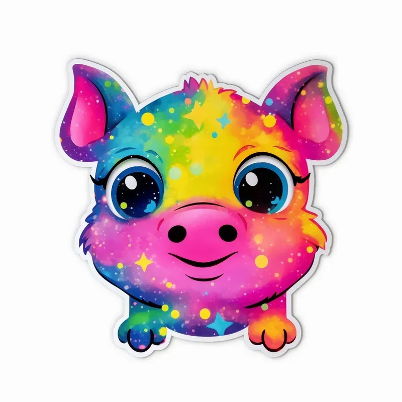 Lisa Frank Galaxy Styled Stickers