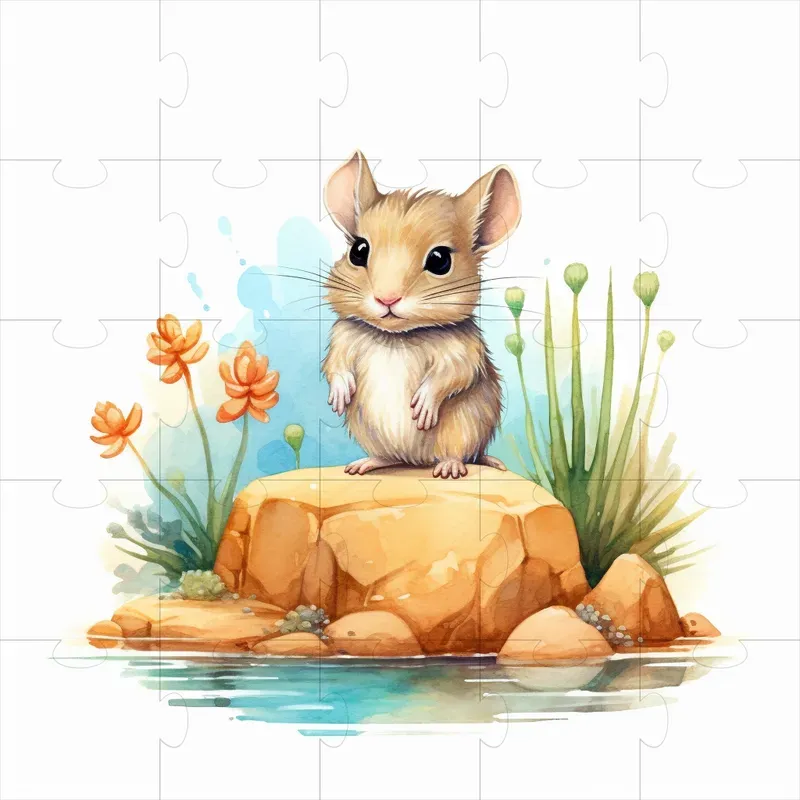 Cute Animals Watercolor Style Hq
