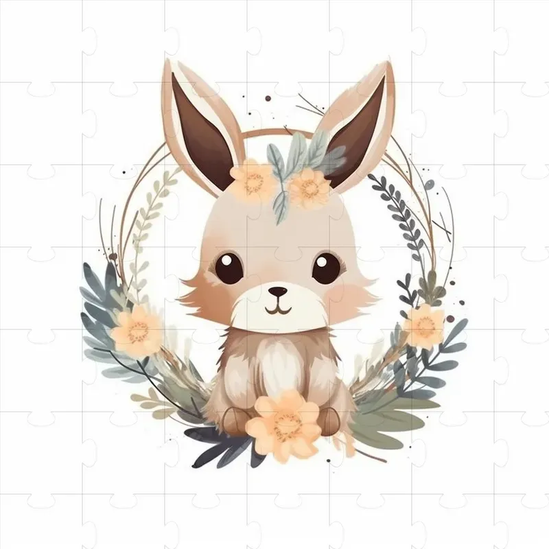 Cute Animals Boho Clipart Style