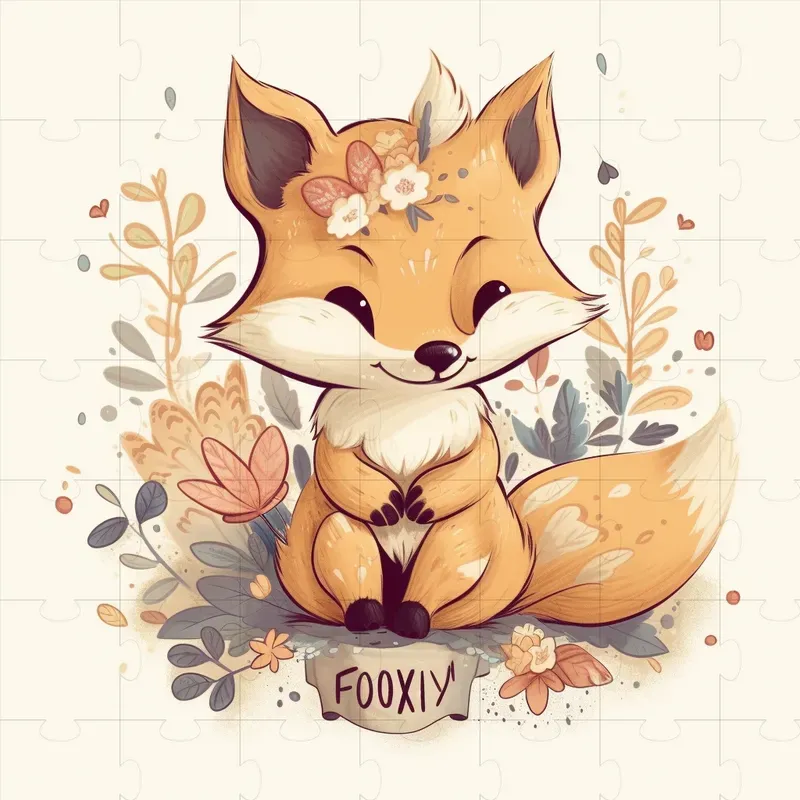Cute Animals Boho Clipart Style