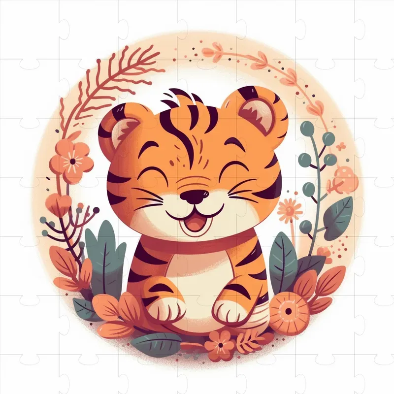 Cute Animals Boho Clipart Style