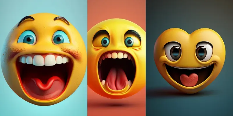 Ultra Expressive Emoji 3D Funky Faces generated by undefined