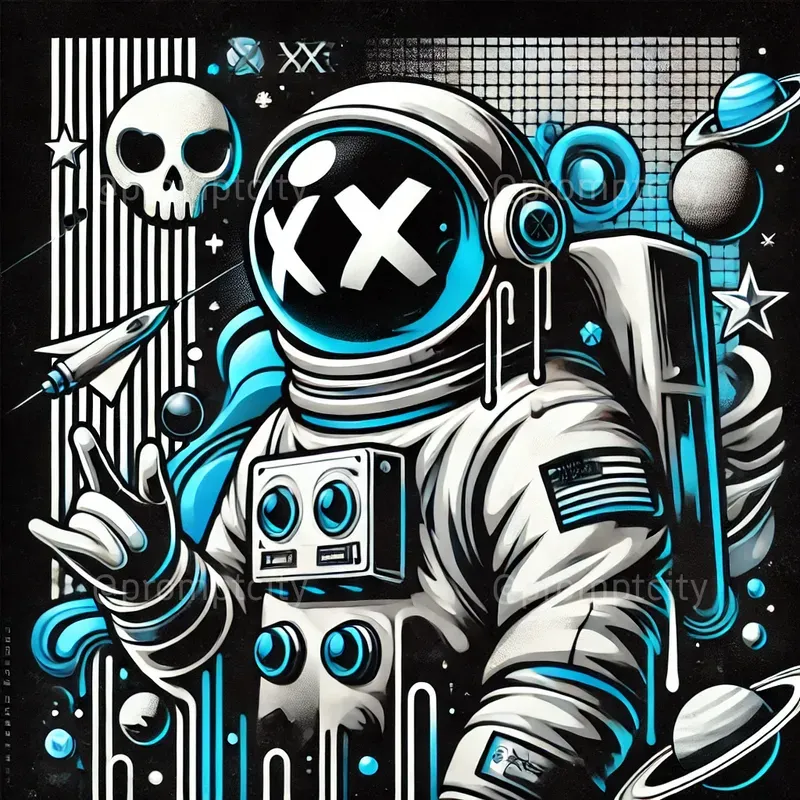 Kaws-style Fragmented Pop Art Generator