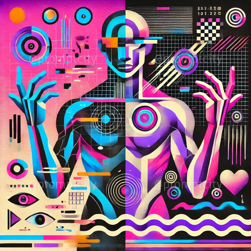 Kaws-style Fragmented Pop Art Generator