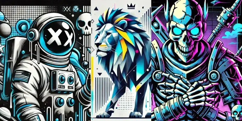 Kaws-style Fragmented Pop Art Generator generated by undefined