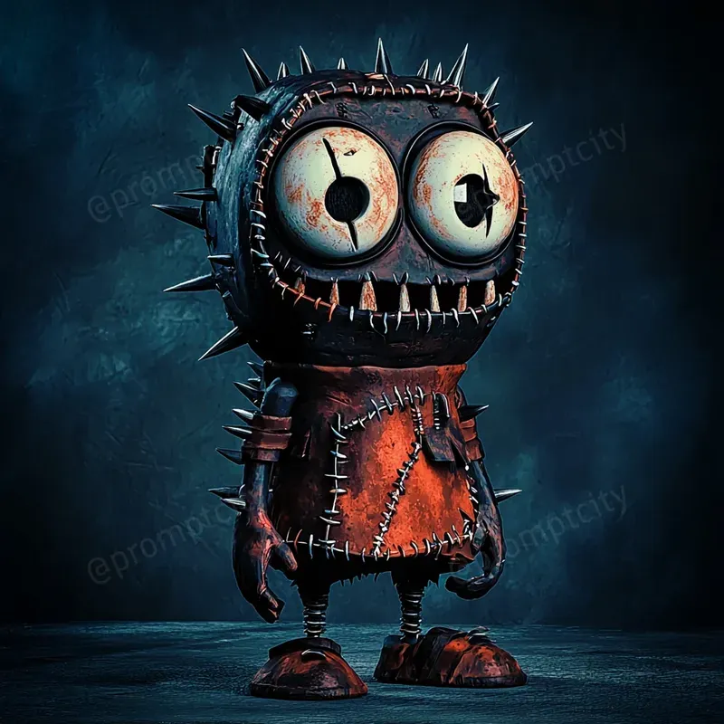 Creepy Vinyl Art In Horror Style