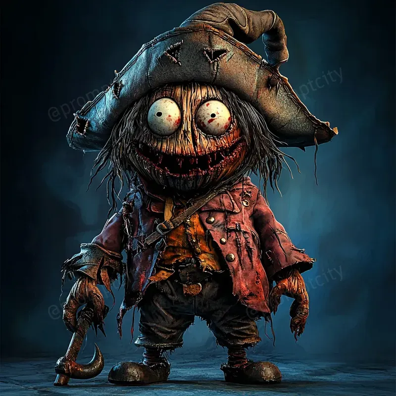 Creepy Vinyl Art In Horror Style