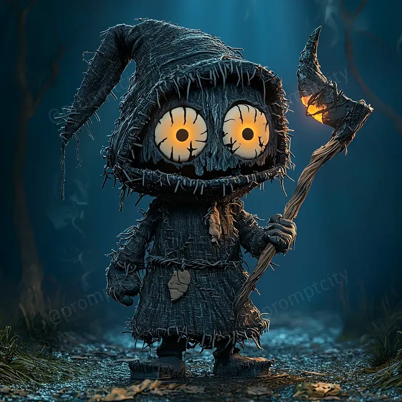 Creepy Vinyl Art In Horror Style