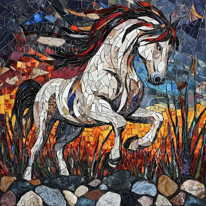 Natural Stone Mosaic Art