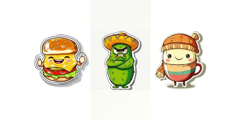 Bold Cartoon Stickers In Calarts Style generated by undefined