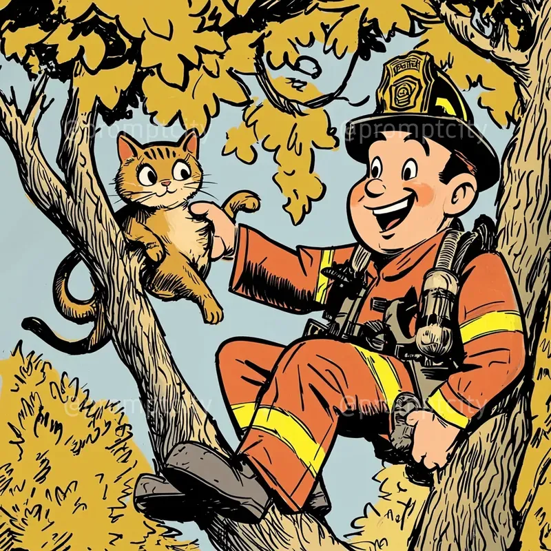 Classic Newspaper Comic Art Style