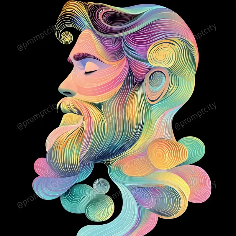 Modern Abstract Fluid Line Art