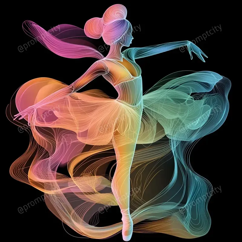 Modern Abstract Fluid Line Art