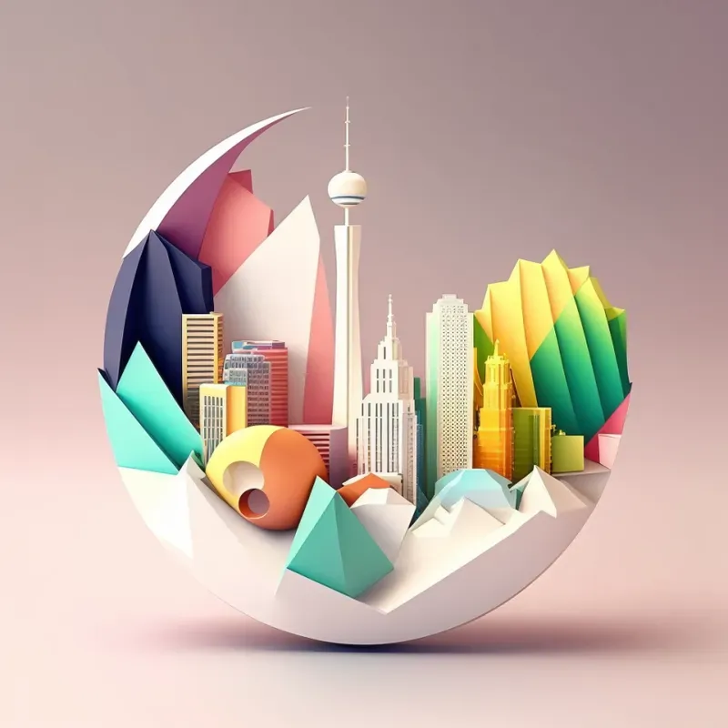 Custom 3D City Logo Designs