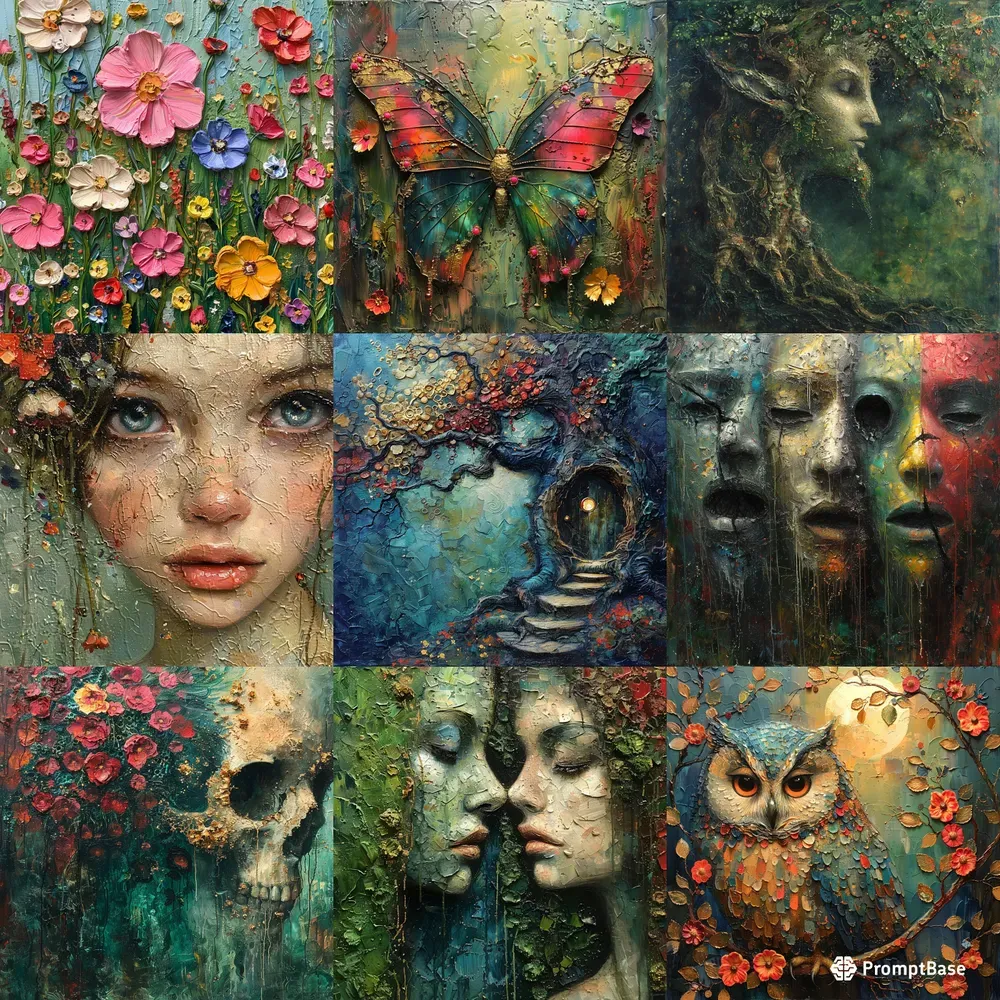 Oil Painting Enchanted Forest Art