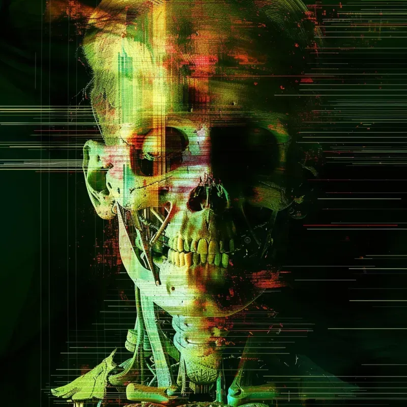 Retro-horror Analog Vhs Glitch Art