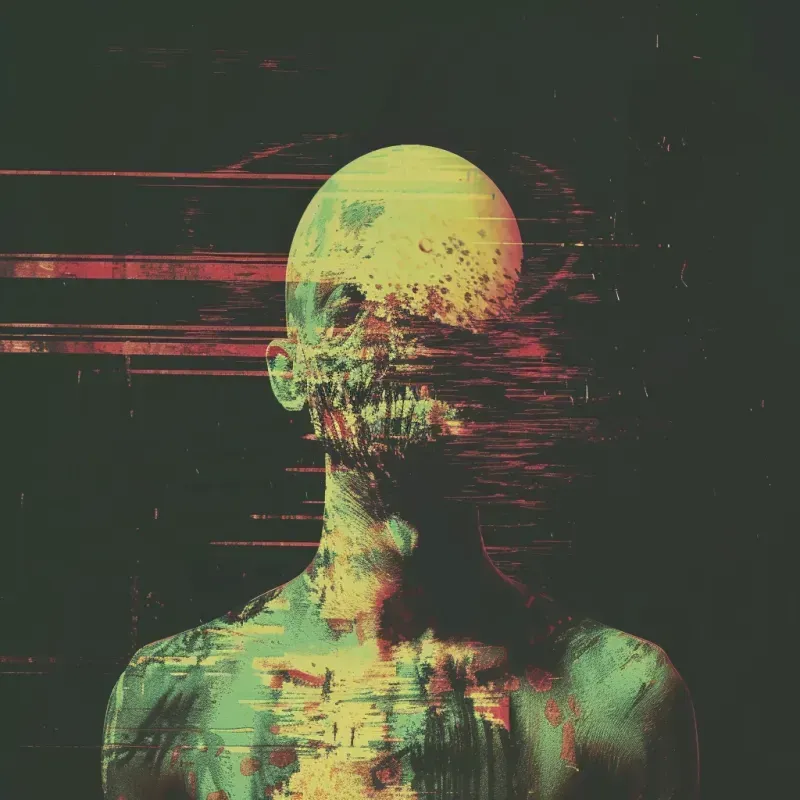 Retro-horror Analog Vhs Glitch Art
