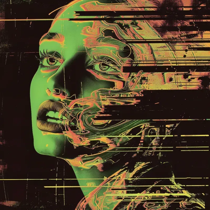 Retro-horror Analog Vhs Glitch Art