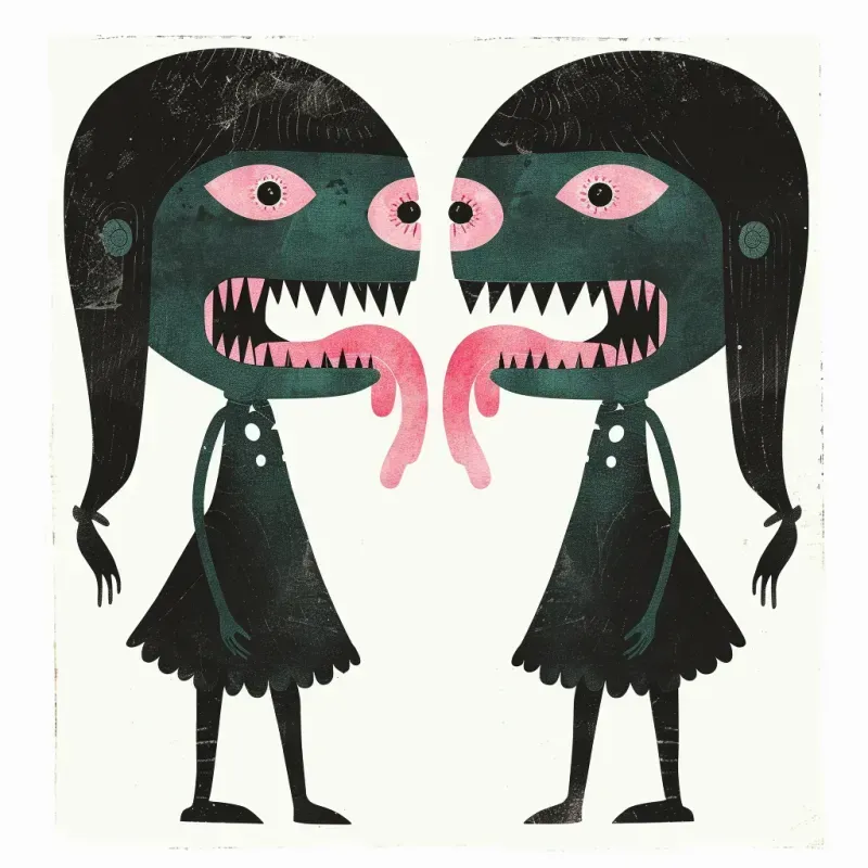 Creepy Uncanny Children Illustrations