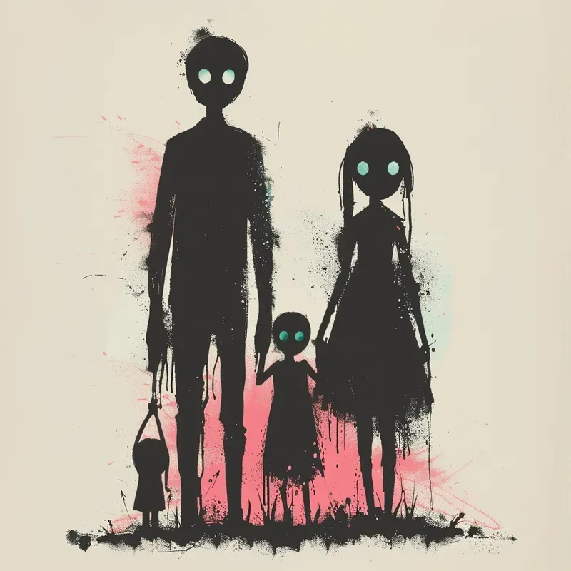 Uncanny Hand Drawn Macabre Cover Art