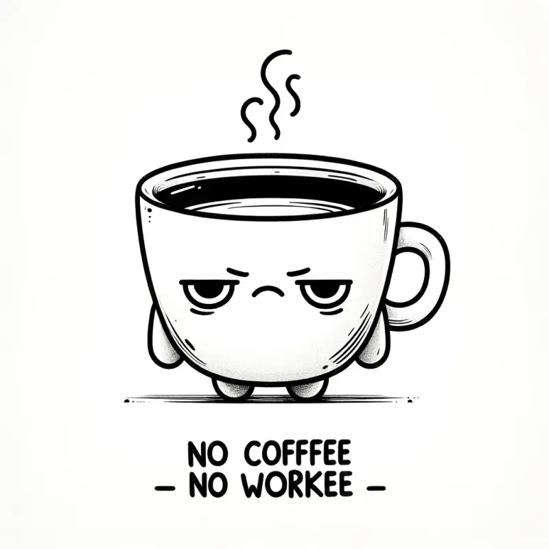 Funny Line Art Doodles With Text