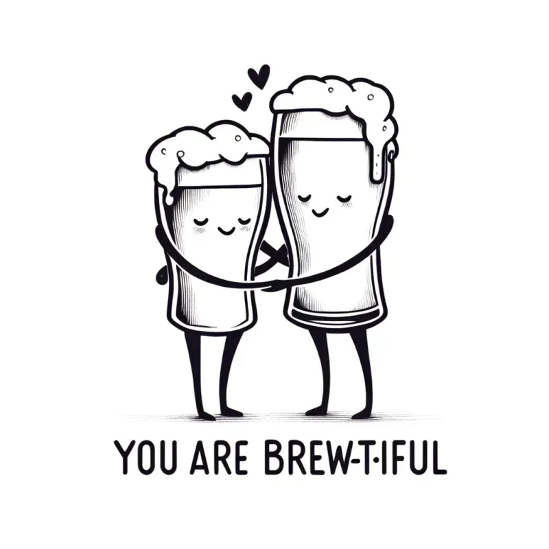 Funny Line Art Doodles With Text