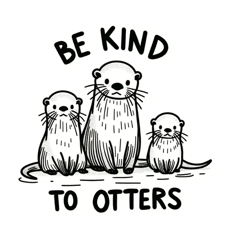 Funny Line Art Doodles With Text