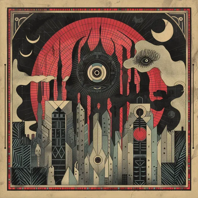 Detailed Vintage Vinyl Album Cover Art