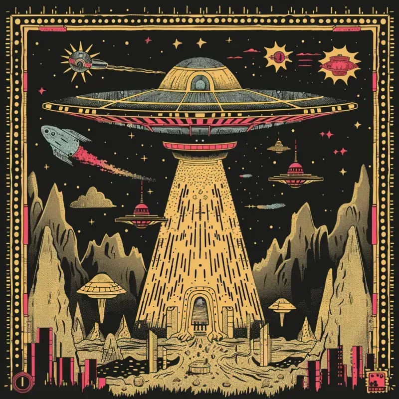 Detailed Vintage Vinyl Album Cover Art