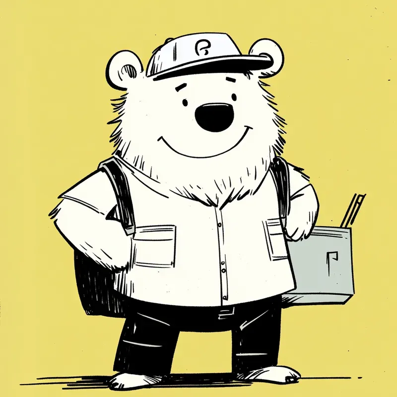 Playful Minimalist Cartoon Characters With