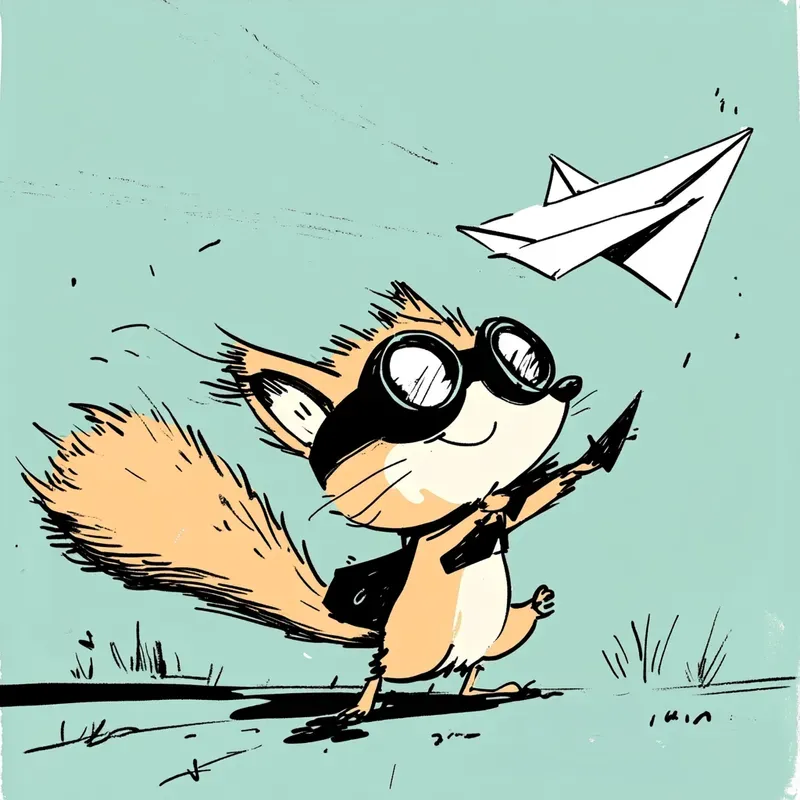 Playful Minimalist Cartoon Characters With