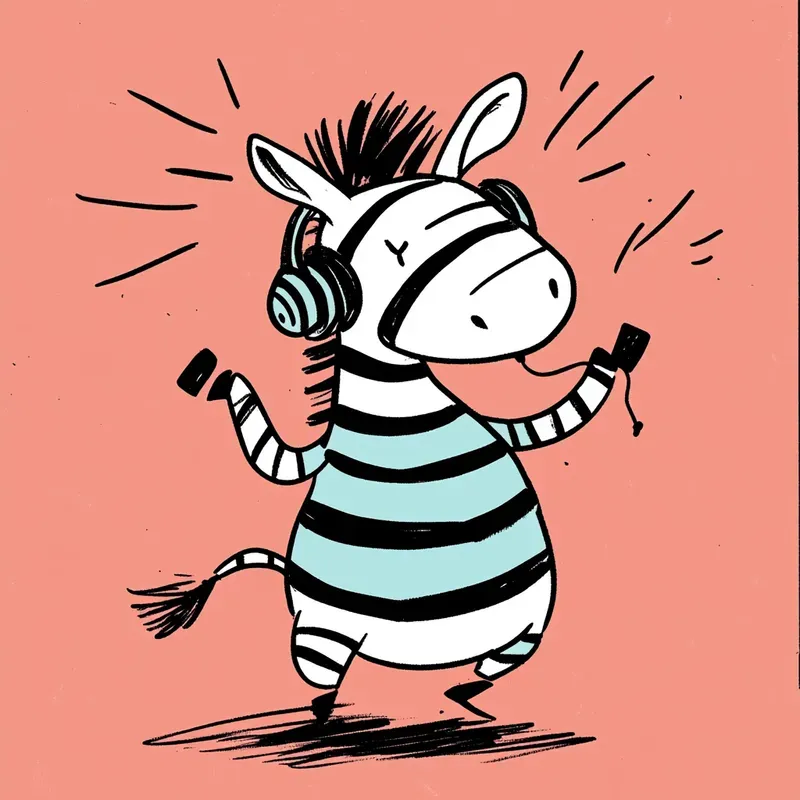 Playful Minimalist Cartoon Characters With