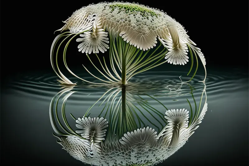 Flower Water Reflections