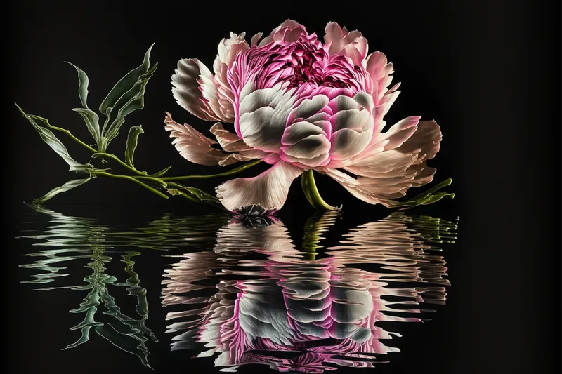 Flower Water Reflections