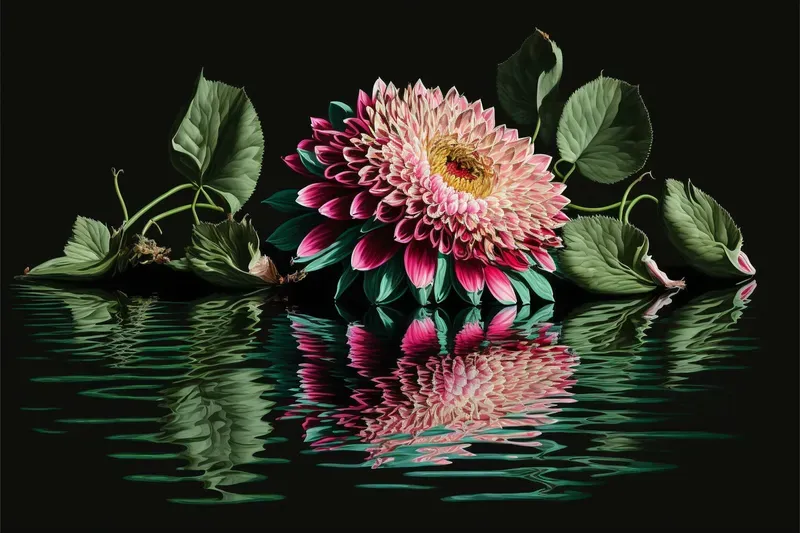 Flower Water Reflections