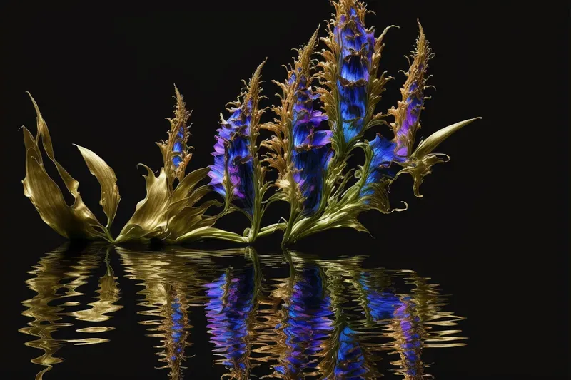 Flower Water Reflections