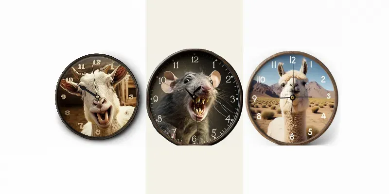 Funny Face Clocks generated by undefined