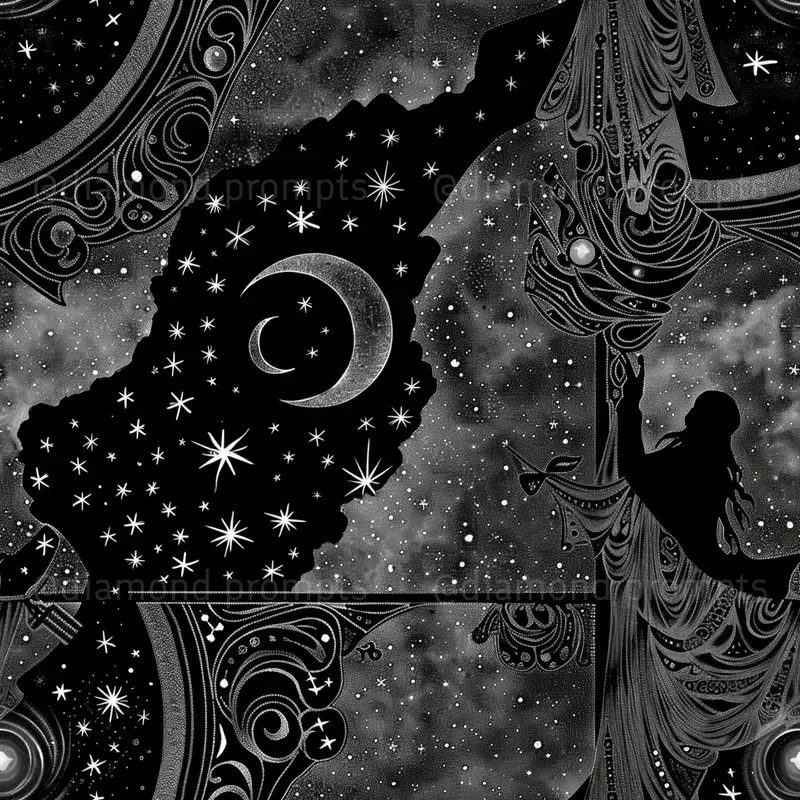 Stylized Silhouette Repeating Patterns