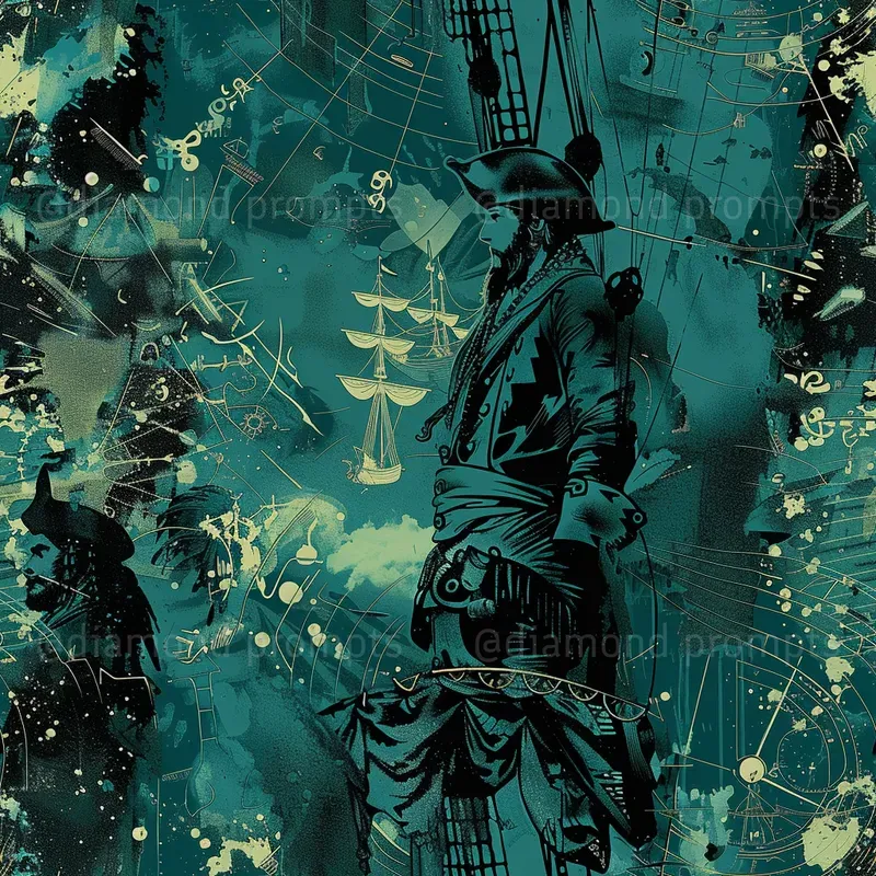 Stylized Silhouette Repeating Patterns