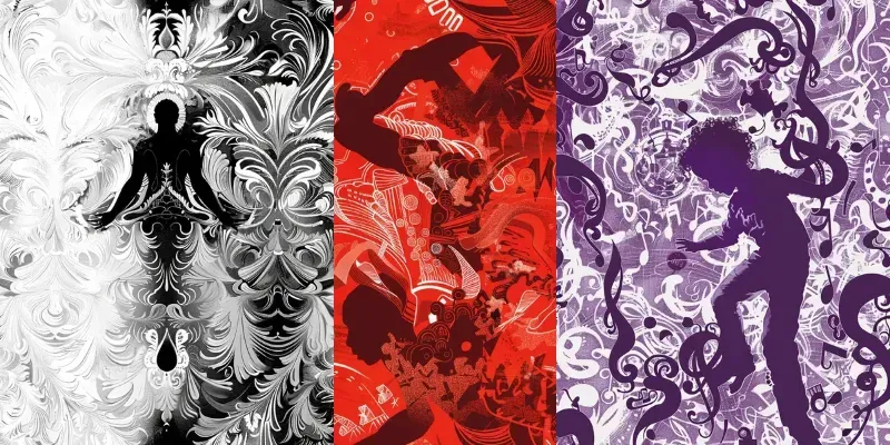 Stylized Silhouette Repeating Patterns generated by undefined