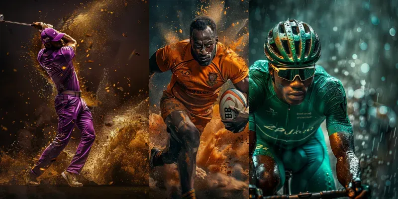 Realistic Sports Players Ads Photographs generated by undefined