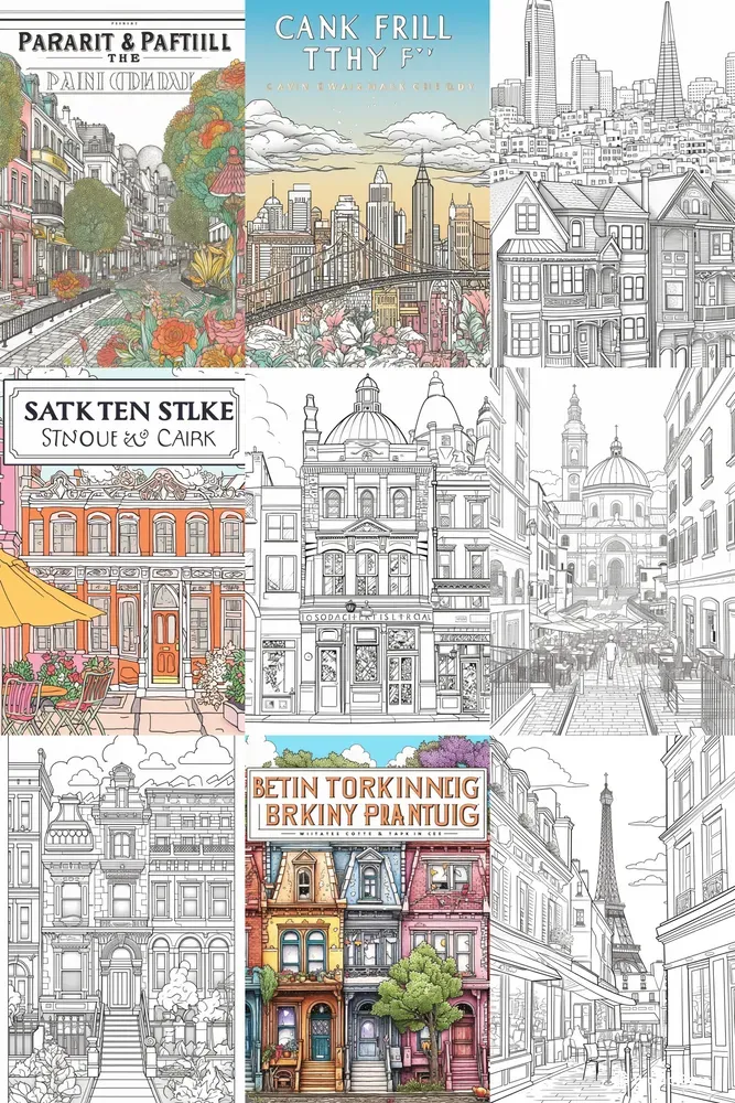 Adult Colouring Books And Cover Cities