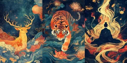 Luminous Mural Mystiques generated by midjourney