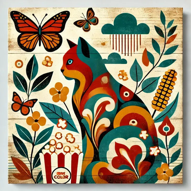Vibrant Nature Dreams In Midcentury Style