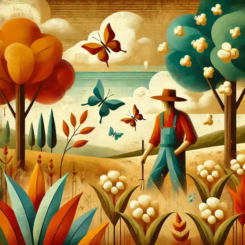 Vibrant Nature Dreams In Midcentury Style