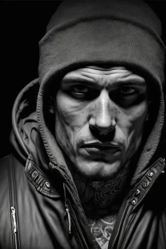 Dramatic Black And White Portrait Photography