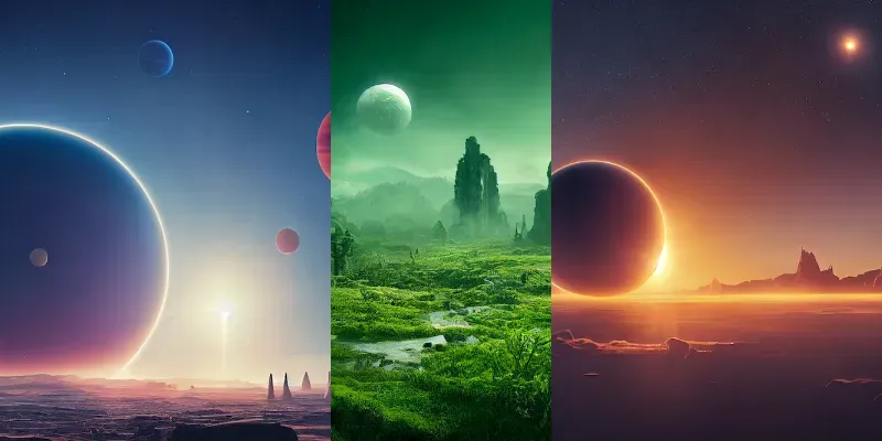 Realistic Sci-fi Alien Landscape generated by undefined