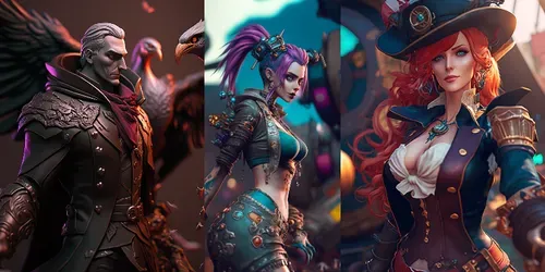 League Of Legends 3D Models generated by midjourney