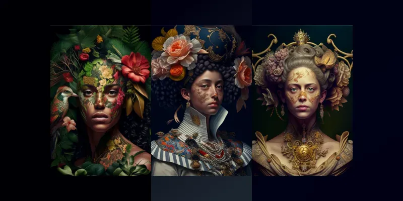 Women Portraits With Nature generated by undefined