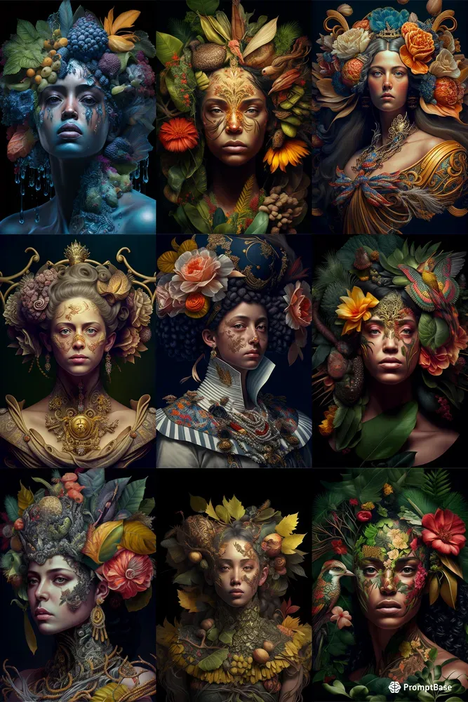 Women Portraits With Nature